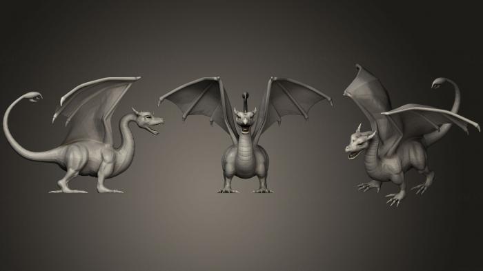 Figurines of griffins and dragons - Mhw Diablos, STKG_0103. 3D stl